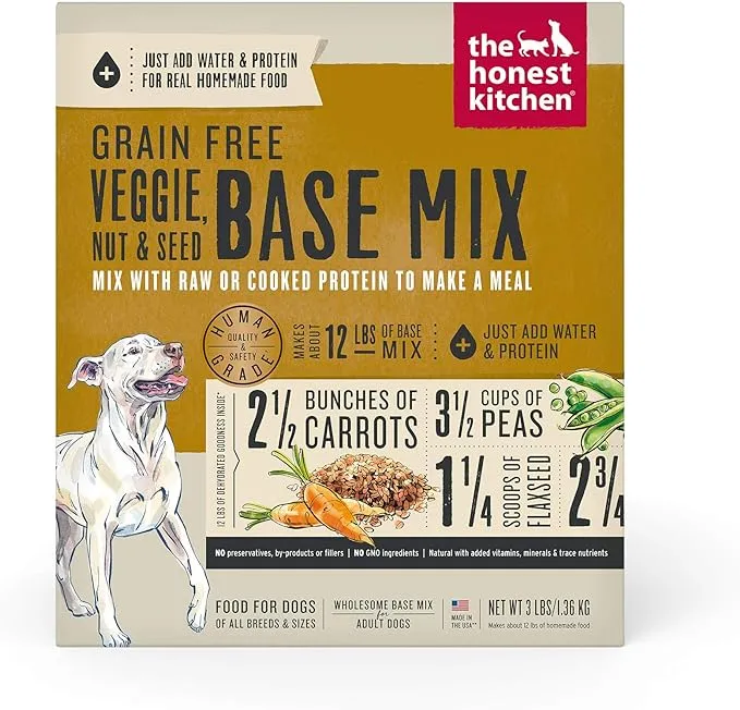 The Honest Kitchen Veggie, Nut & Seed Grain-Free Dehydrated Dog Food Base Mix