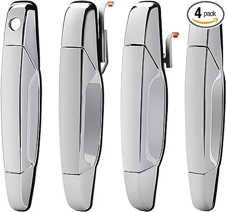 Exterior Chrome Door Handle - Compatible with 2007-2013 Cadillac Escalade Che...