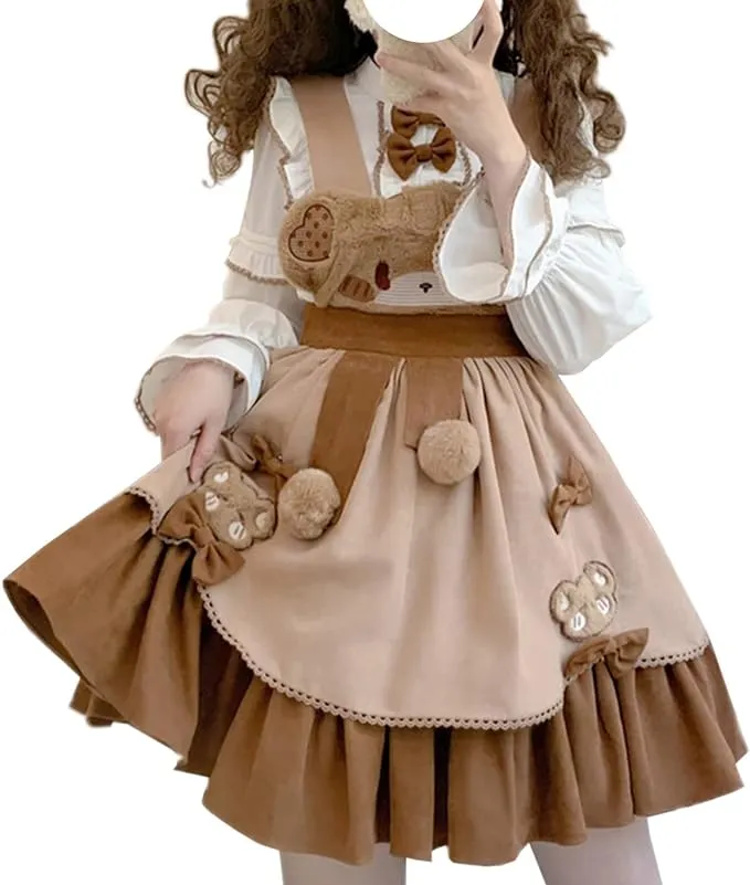 Japanese Sweet Kawaii Girls Cute Bear Lolita Dress Princess Dress