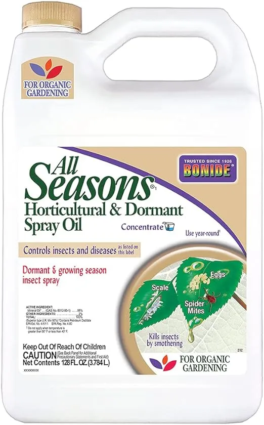 Bonide 212 All Seasons Horticultural and Dormant Spray Oil, Liquid, Spray Application, 1 gal