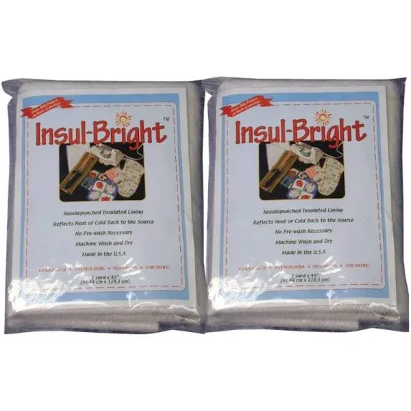 Insul-Bright Insulated Lining 36 x 45 Inches - 2 Packs