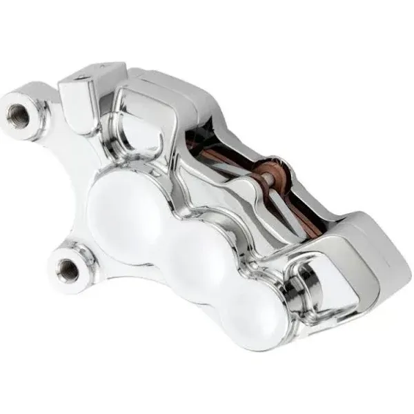 Chrome Front Left Ness-Tech Six-Piston Differential Bore Caliper