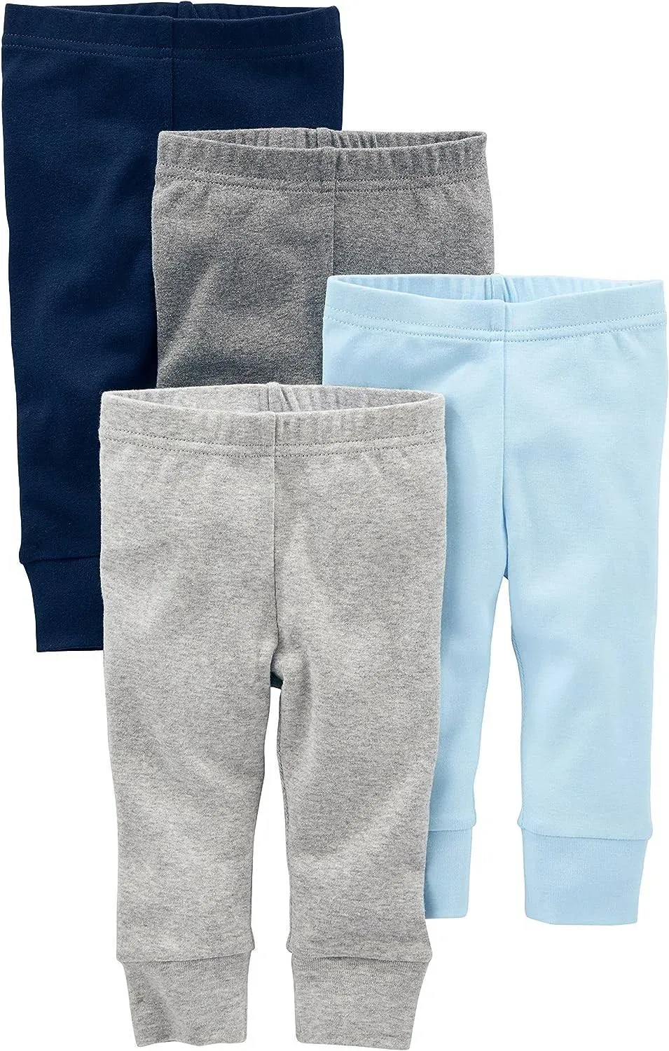 Simple Joys by Carter's Baby Boys 4-Pack Pant, Blue/Grey, 6-9 Months