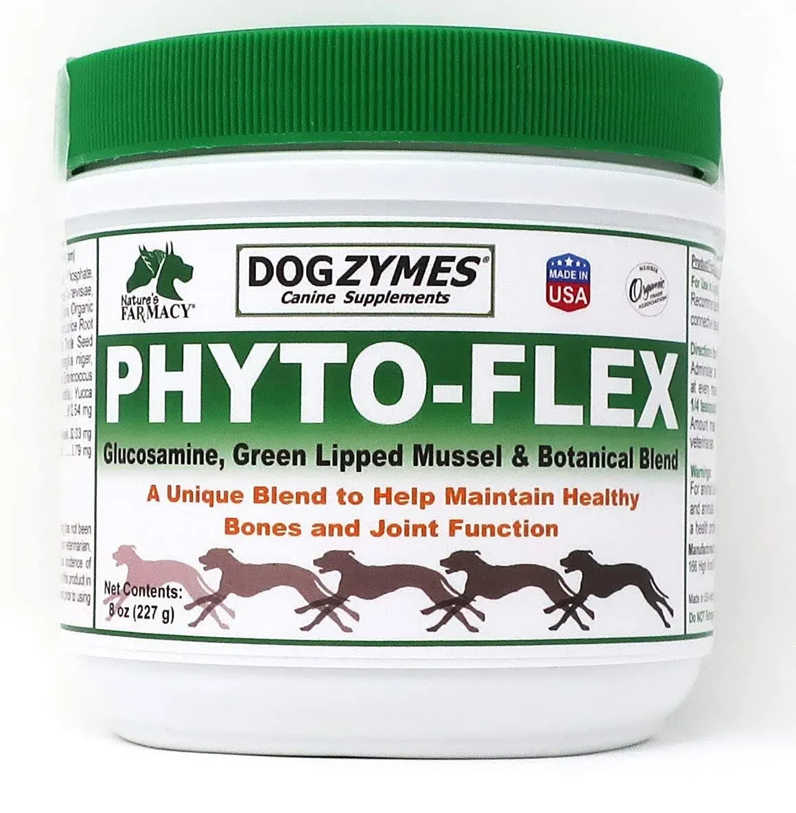 Dogzymes Phyto Flex - Bone Joint Soft Tissue Support - Glucosamine, Chondroitin ...