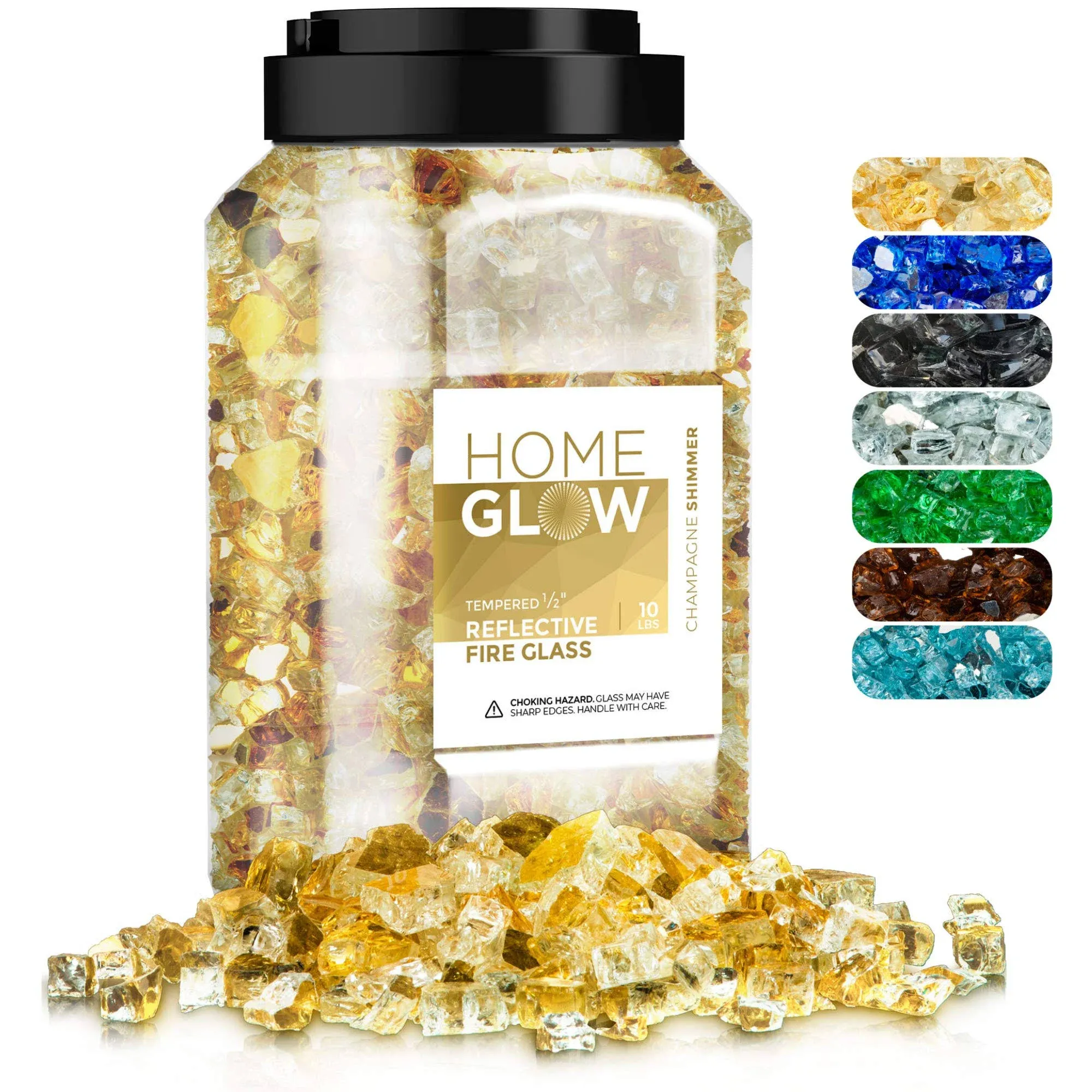 HomeGlow Fire Glass