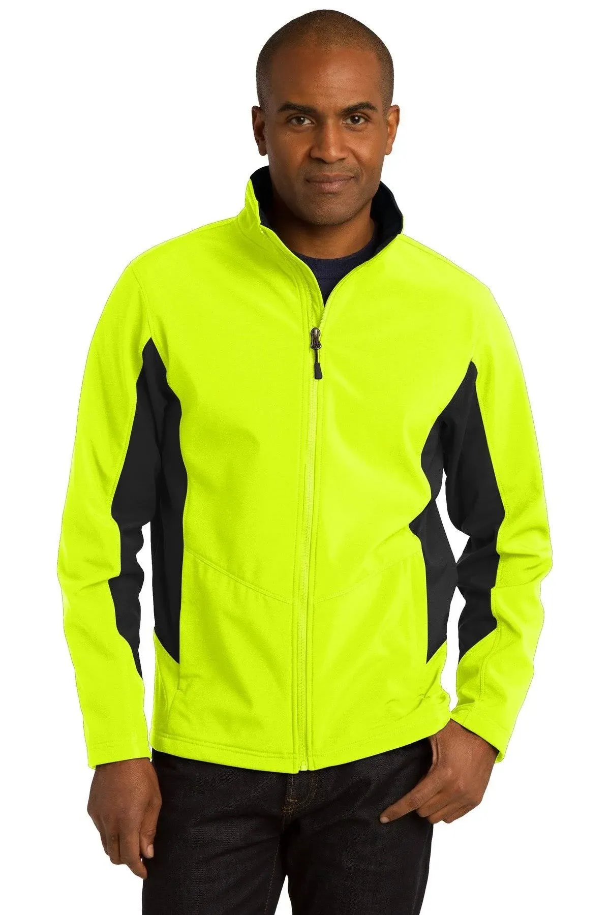 Port Authority J318 Core Colorblock Soft Shell Jacket - Safety Yellow/Black