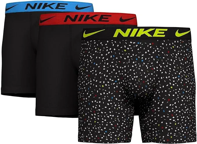 Nike Boys 8-20 Printed 3-Pack Boxer Briefs, Small