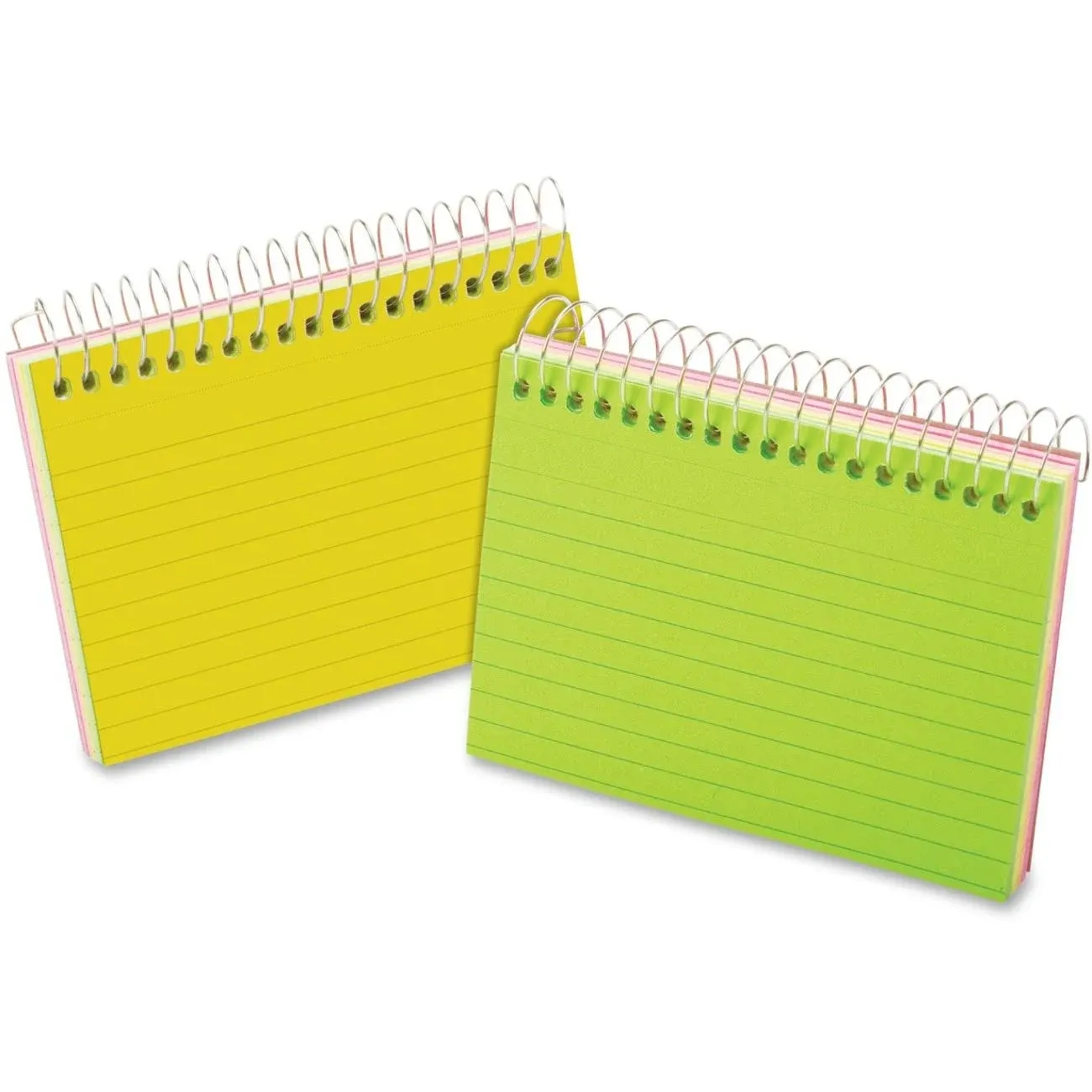 Oxford Spiral Bound Index Cards, Ruled, Assorted Bright Colors, 50 cards, 3 Pads