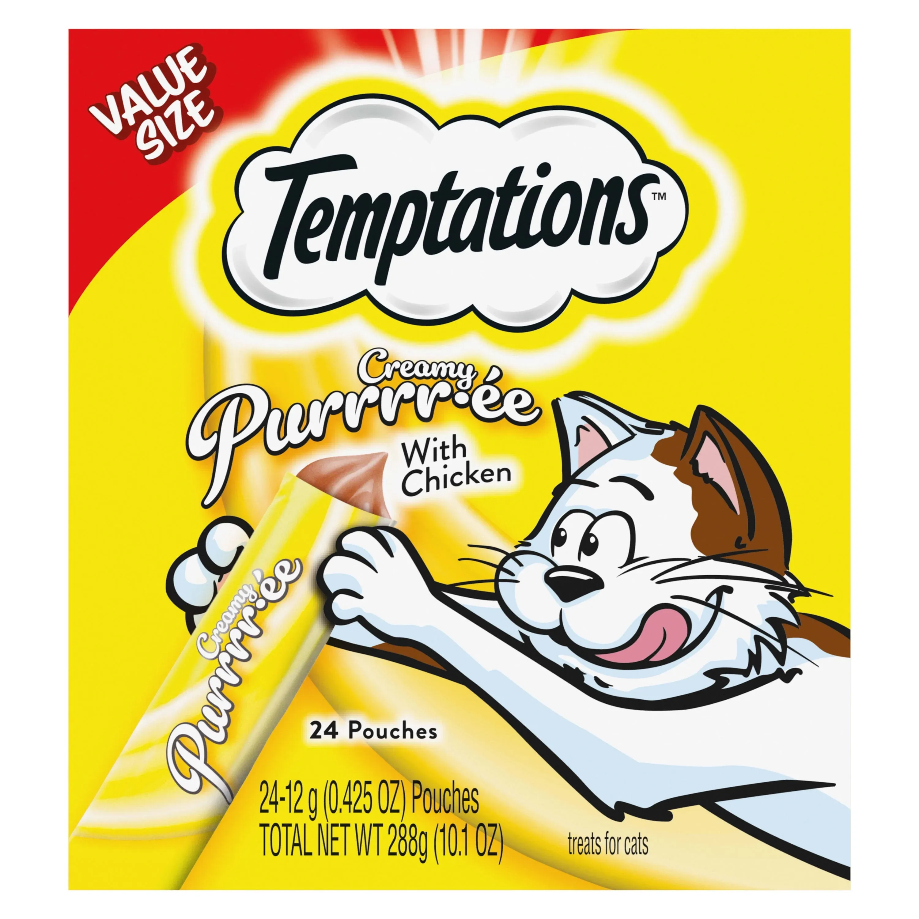 Temptations Creamy Puree with Chicken Lickable Cat Treats