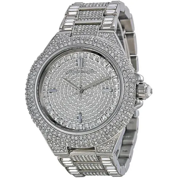 Michael Kors Women's MK5869 Camille Crystal Stainless Steel Watch - Silver