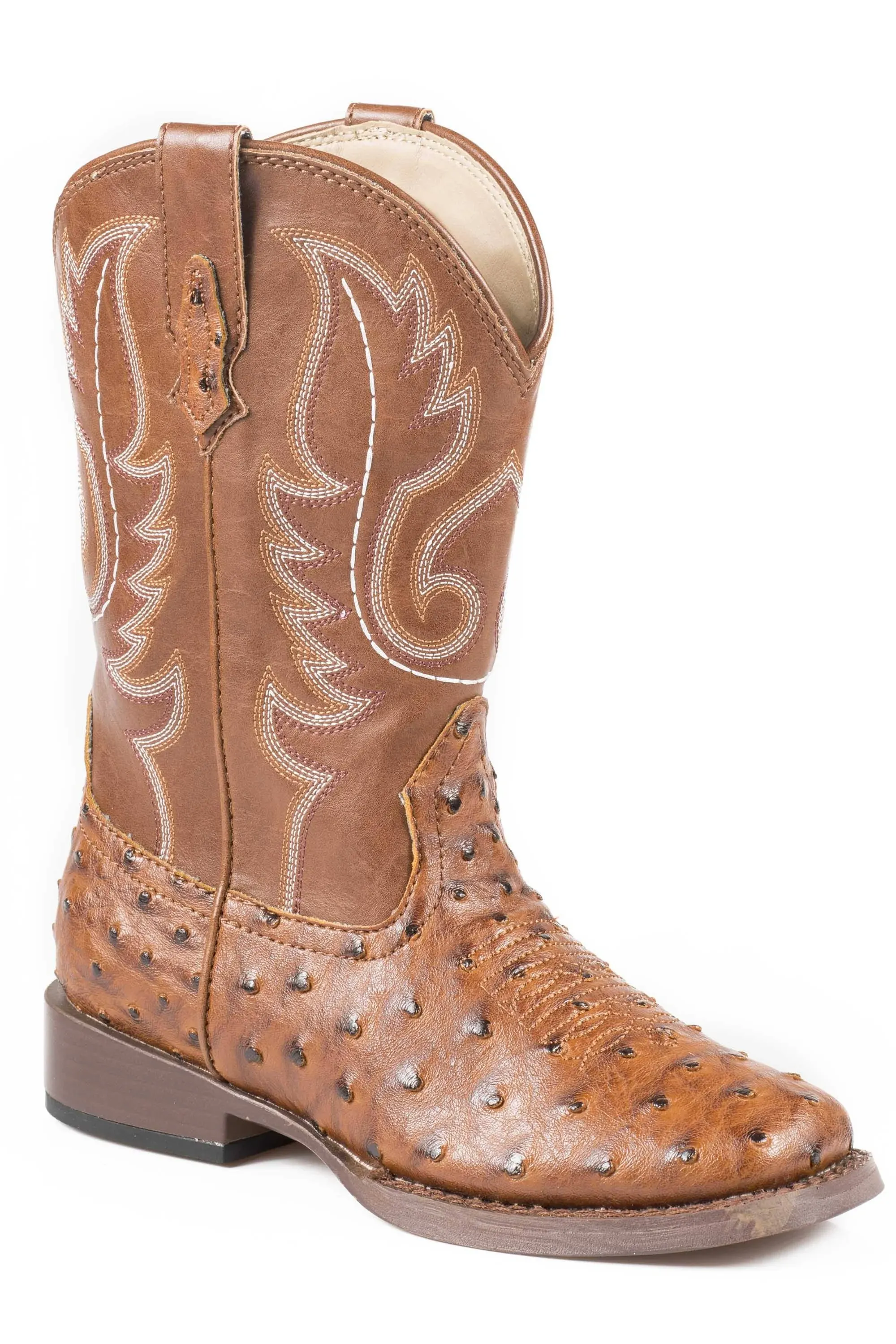 "Roper Kid's Faux Ostrich Boots"