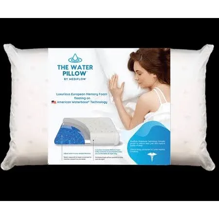 Mediflow Water Pillow Memory Foam re-Invented with Waterbase Technology - Proven