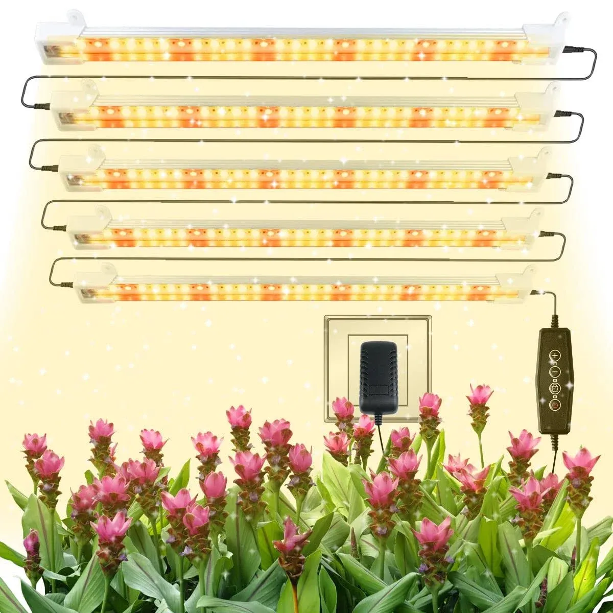 Grow Light Strips, LED 150-Bulb 3500K Dimmable Full Spectrum Plant Growing Lamp ...