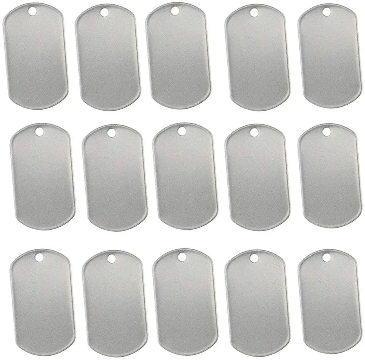 TinaWood 100PCS Blank Bulk Dog Tags for Stamping/Engra<wbr/>ving Shiny Stainless St...