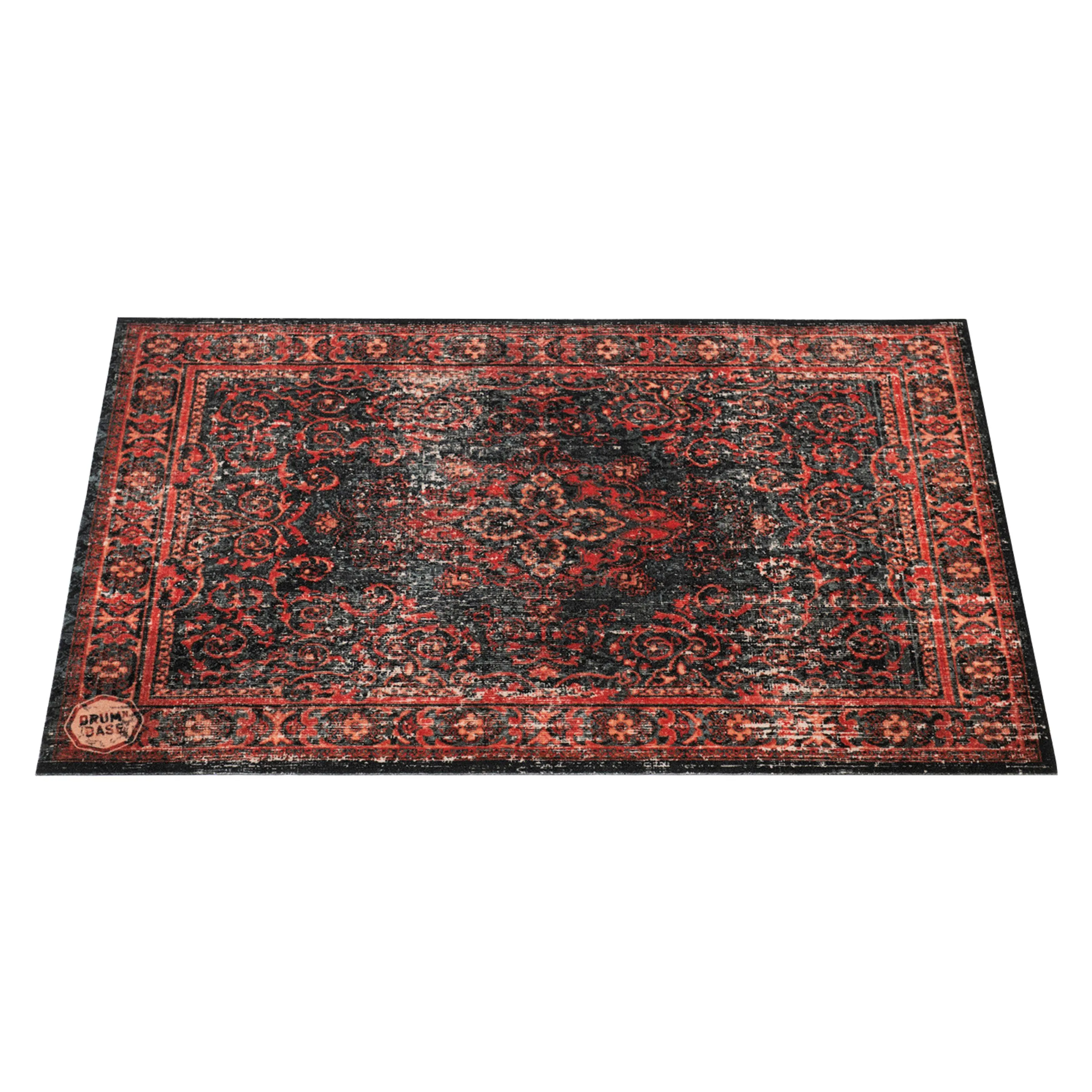 DRUMnBASE Vintage Persian Style Stage Rug Black Red 6 x 5.25 ft.