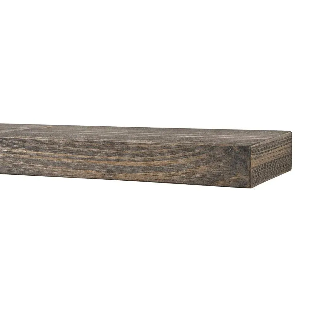 Modern Ember Vara Wood Mantel Shelf - 66 inch Driftwood | 3 inch Height ...