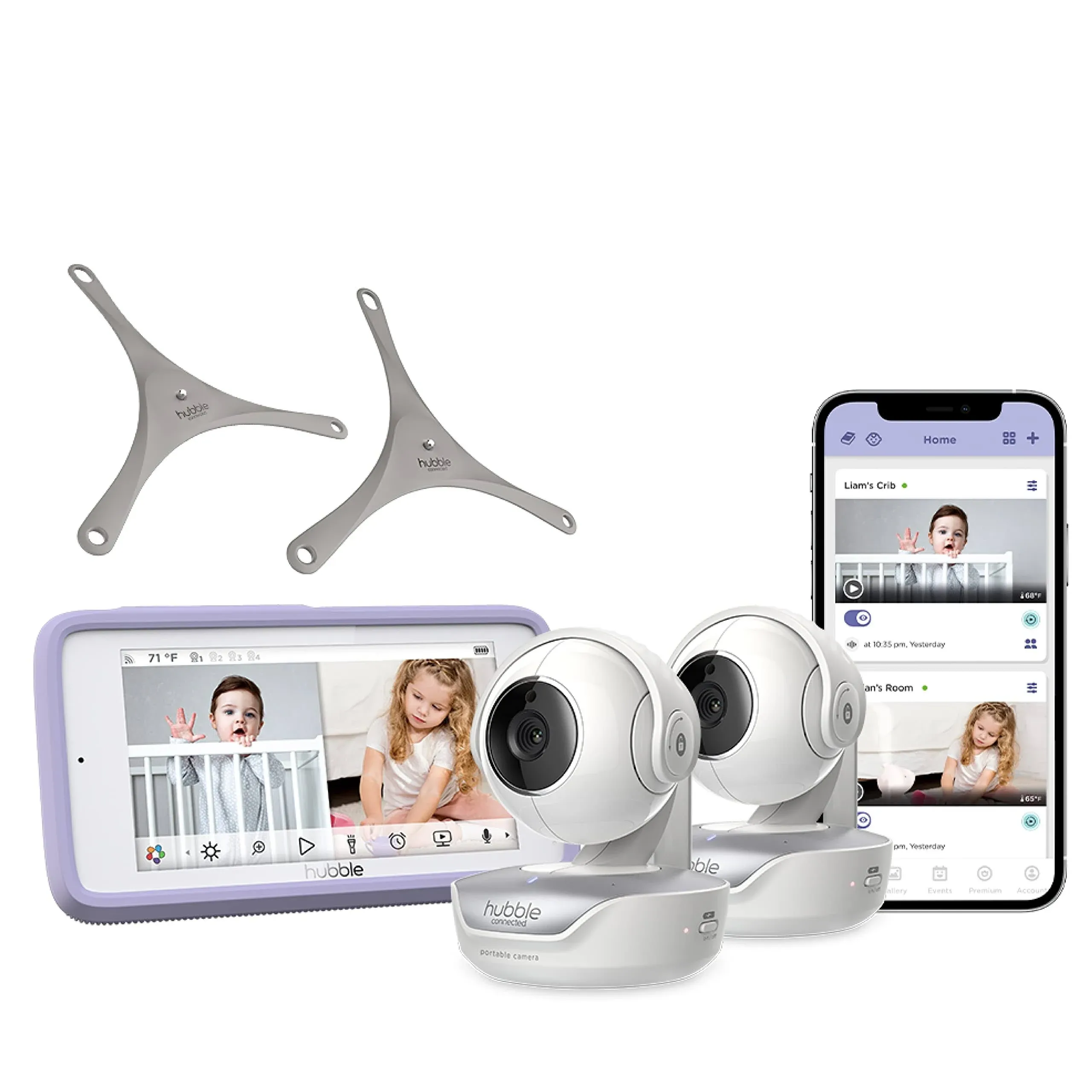 🔥Hubble Nursery Pal Connect Twin 5&#034; Smart Baby Monitor with Camera and Audio🔥