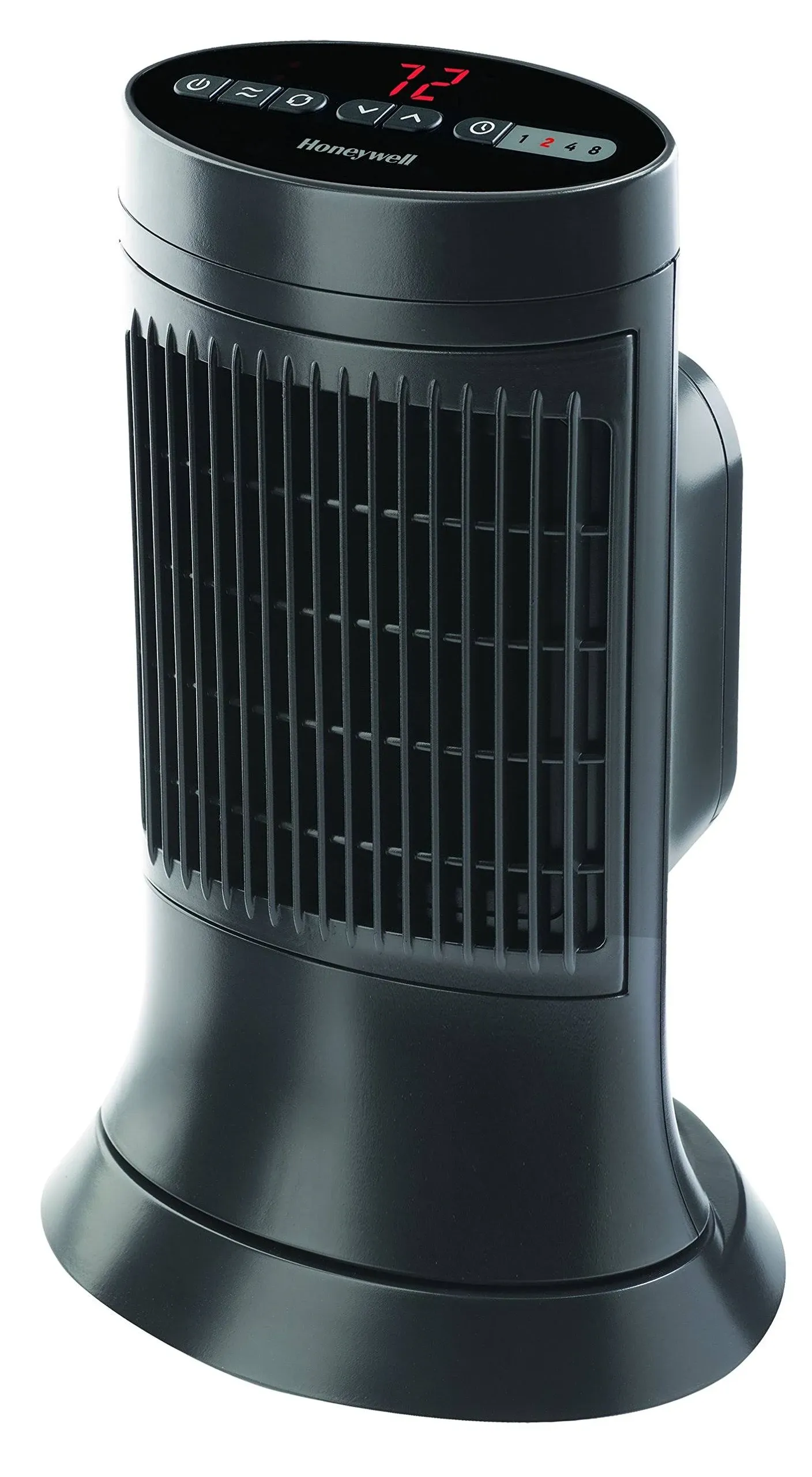 Honeywell  Compact Ceramic Tower Heater, Black – Compact, Small Heater with Big Heat – Ceramic Heater with Two Heat Settings