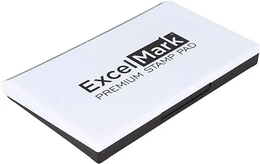 ExcelMark Rubber Stamp Ink Pad Extra Large 4-1/4" by 7-1/4” (Black)