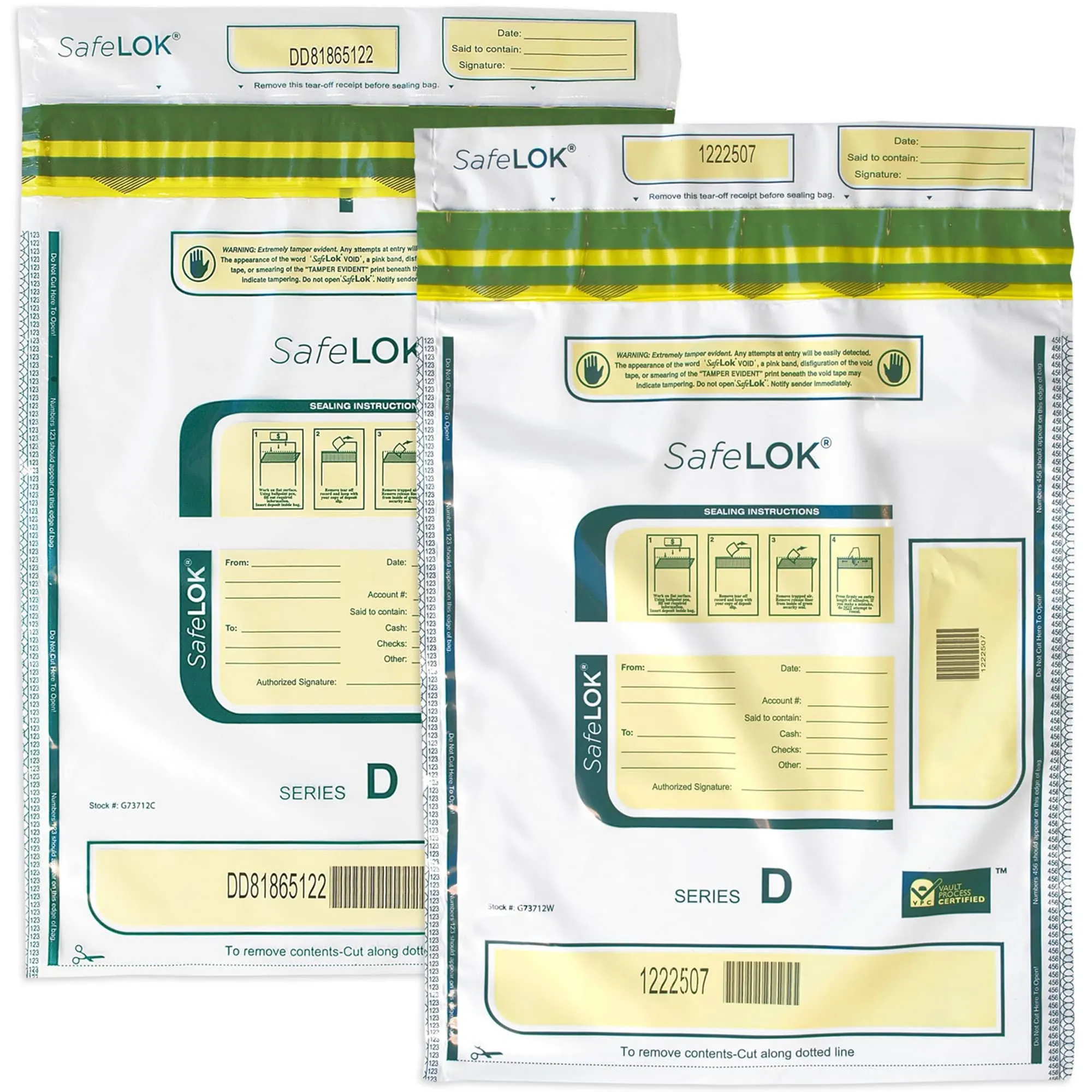 SafeLok Deposit Bag 12" X 16" White (Pack of 100) 585094