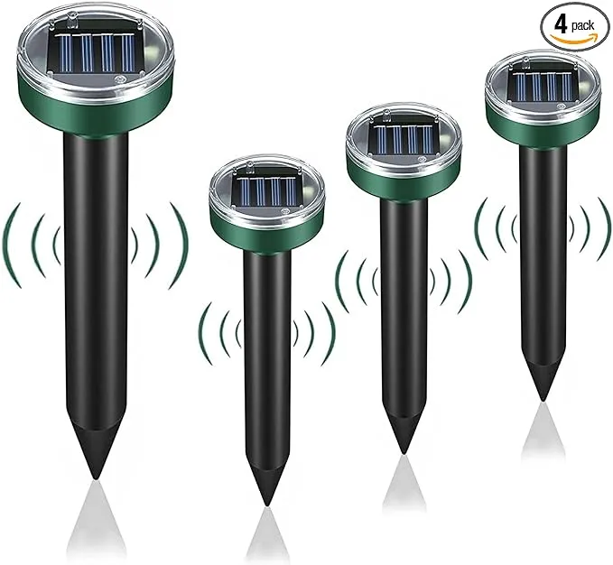 (8 Pack)Mole Repellent Solar Powered, Sonic Mole Deterrent Spikes, Snake Rodent Gopher Repellent for Lawn Garden & Yard