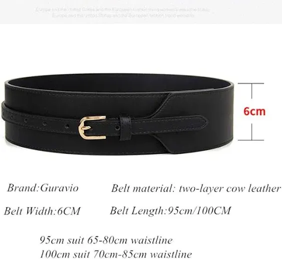 Women's Wide Knotted PU Leather Belt