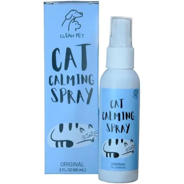 Clean Pet Cat Relaxant Pheromone Spray Cats Kitties - Reduces Stress and Anxiety