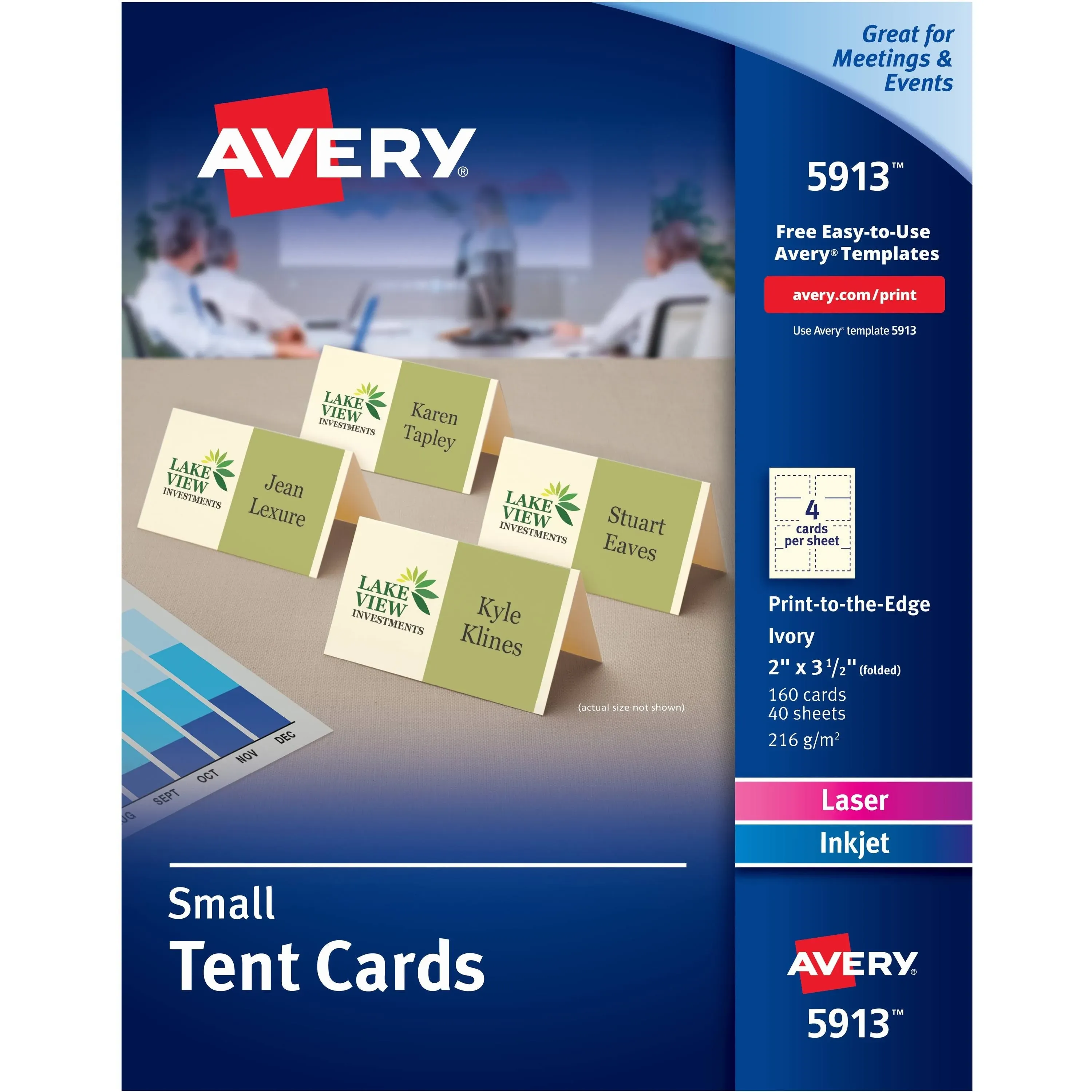 Avery Embossed Tent Card