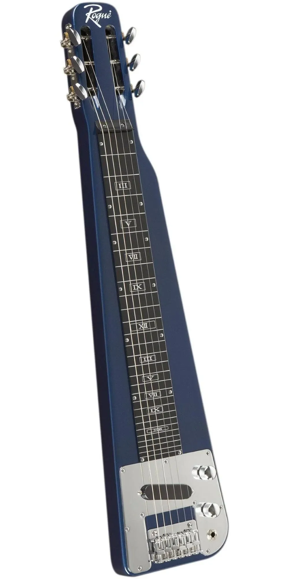 Rogue RLS-1 Lap Steel Guitar with Stand and Gig Bag Metallic Blue