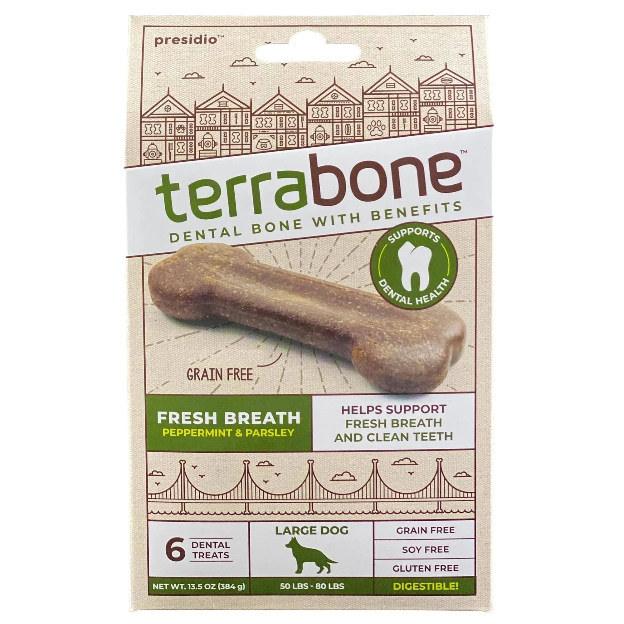 Terrabone Fresh Breath Dental Dog Treat