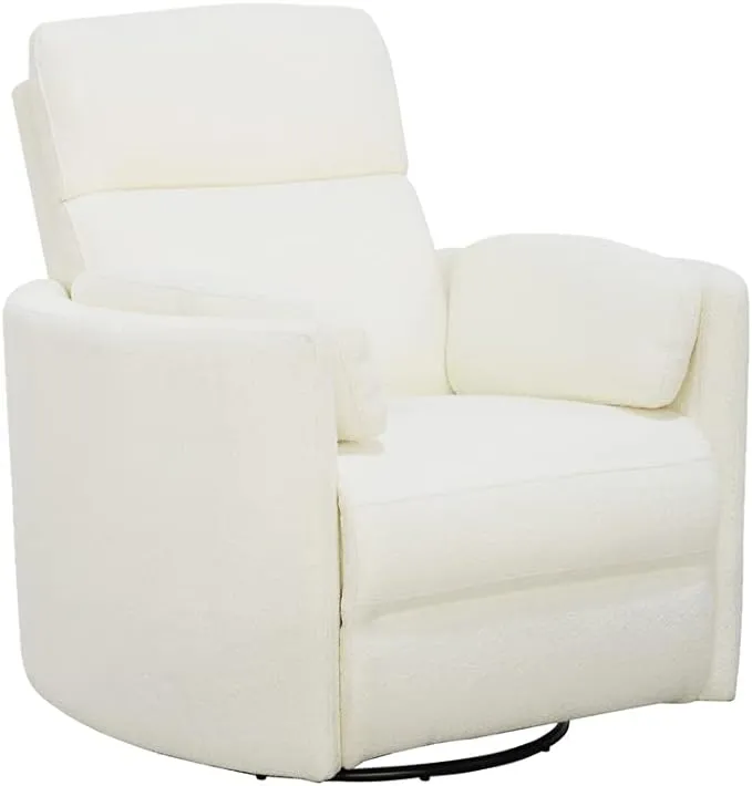 Parker Living Radius Fabric Power Swivel Glider Recliner in Revel Oyster/White