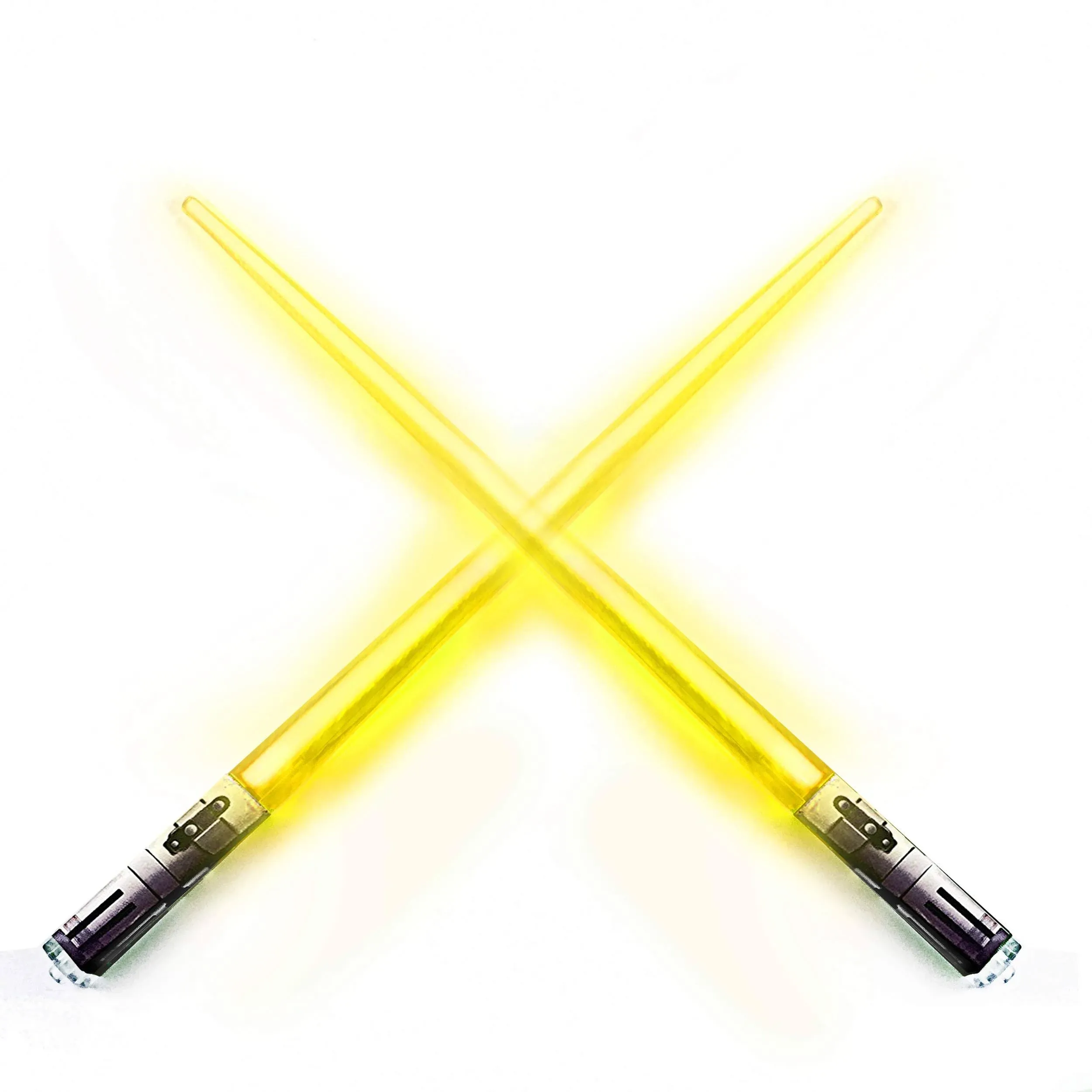 Chop Sabers Light Up Lightsaber Chopsticks, 1 Pair, Yellow, Yellow