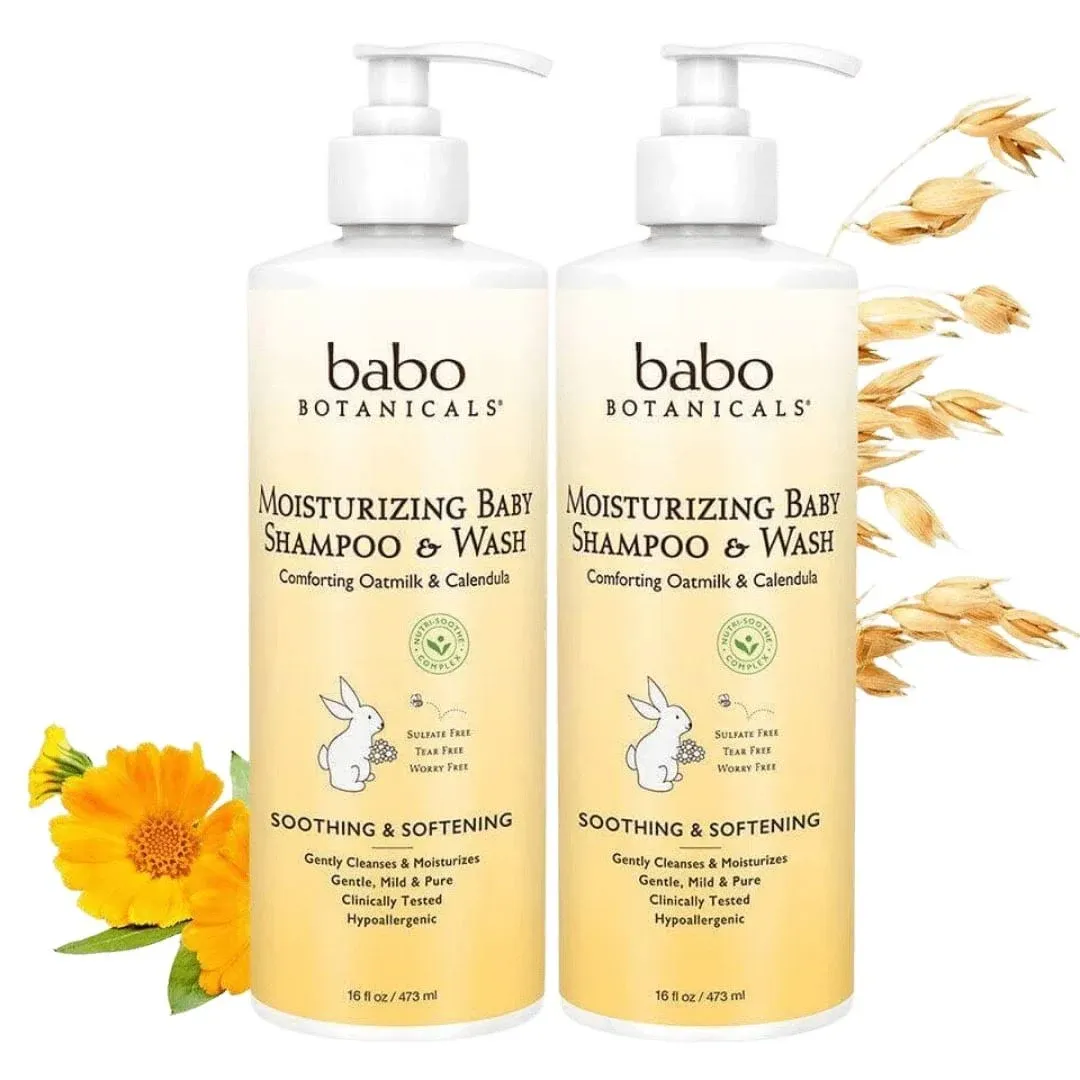 Babo Botanicals Moisturizing Baby 2-in-1 Shampoo & Wash