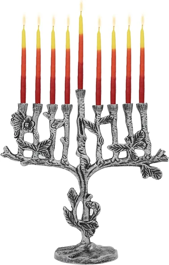 Majestic Giftware MN735 10" Silver Menorah Candelabra