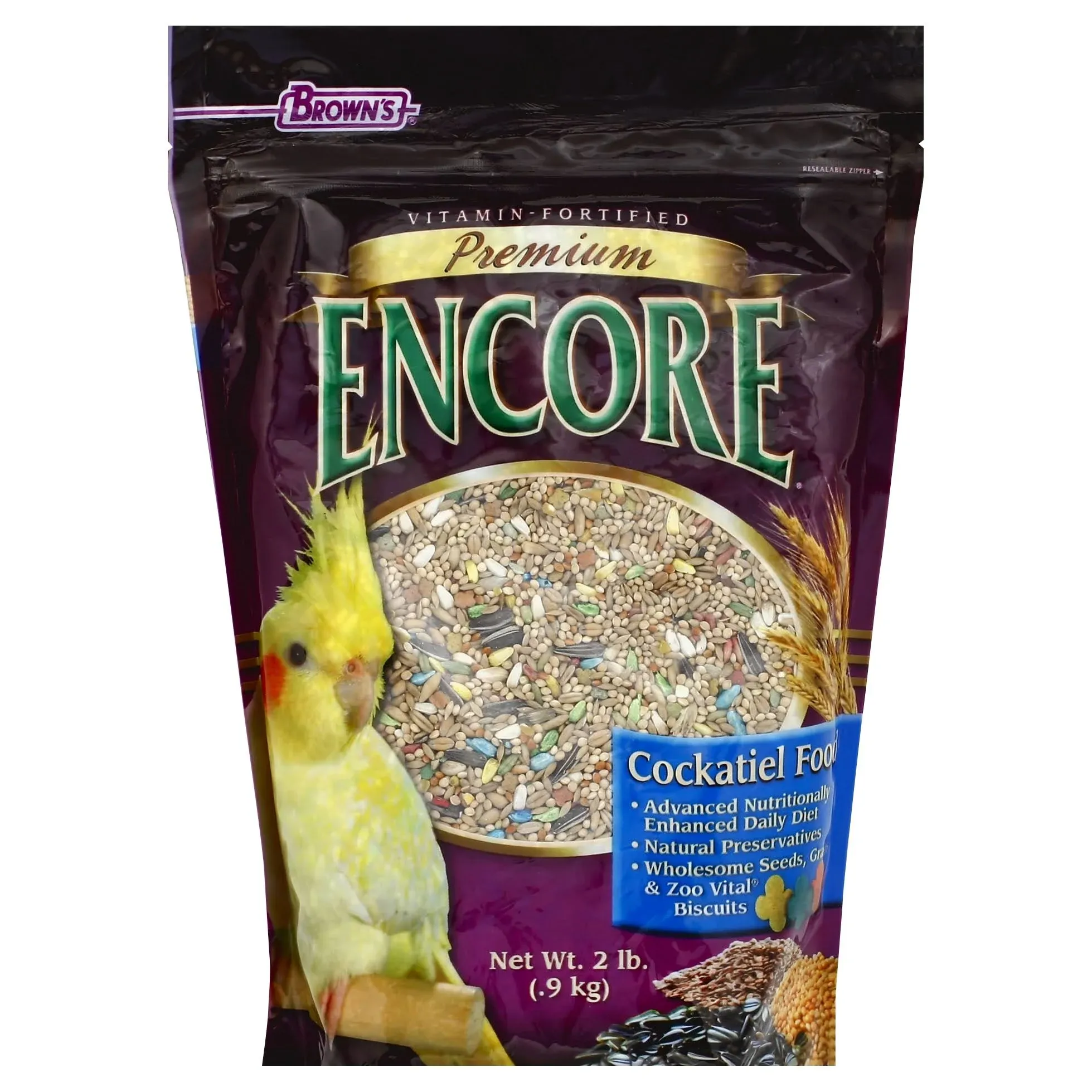 Browns Encore Premium Cockatiel Food - 2 lb