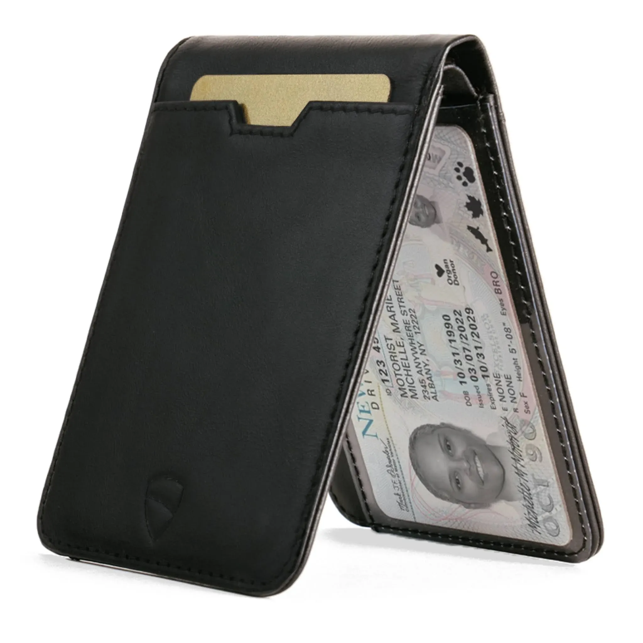 Vaultskin MANHATTAN ID Small Minimalist Bifold Wallet and Credit Card Holder with RFID Blocking, Ideal for Front Pocket with ID Window