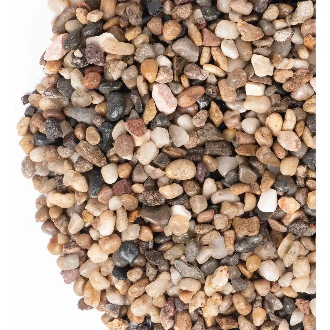 GASPRO Pea Gravel for Plants, 2.5lbs, 1/5 Inch Natural Decorative Pebbles for Fish Tank, Aquarium, Succulent, Terrarium, Cactus, Vase, Matte Texture, Mixed Color