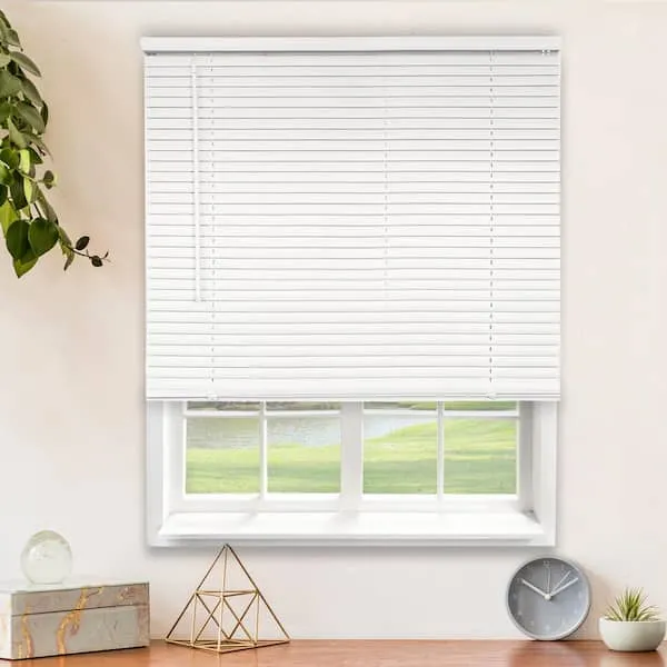 Chicology Cordless 1-Inch Vinyl Mini Blinds, Size: 17 inch x 72 inch, White