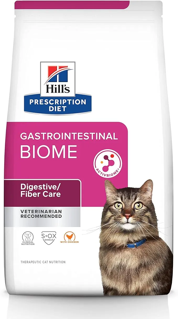 Hill's Prescription Diet Gastrointestinal Biome Digestive/Fiber Care with Chicken Dry Cat Food