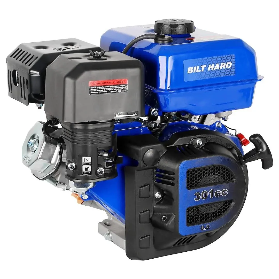 Bilt Hard 301cc 10HP GAS Powered Engine, Horizontal 4 Stroke OHV GAS Motor, Shaft ...