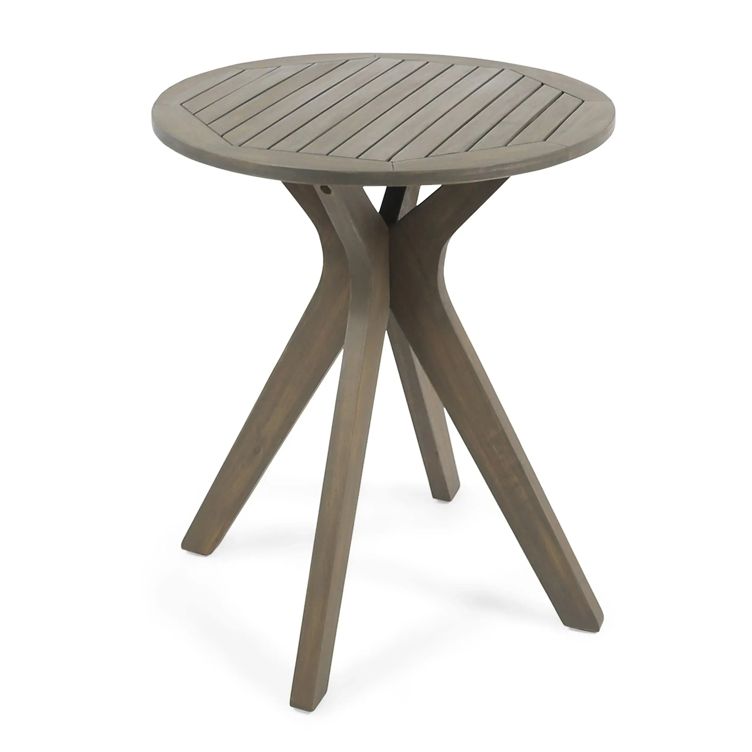 Christopher Knight Home Stamford Outdoor Bistro Table with x Legs by Size: Teak Brown