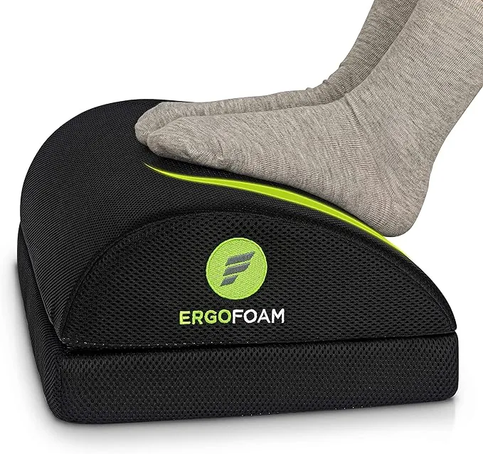 ErgoFoam Adjustable Foot Rest for Added Height Mesh - Orthopedic Teardrop Des...