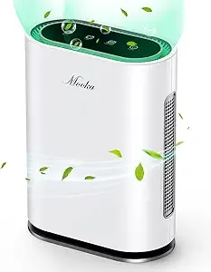 Mooka True HEPA Air Purifiers for Home Large Room, Up to 2,000 ft², Air Purifier for Bedroom with Air Quality Sensor, Timer, Chilck Lock, Air Cleaner for Pet Danders, Dust, Smoke, Odor