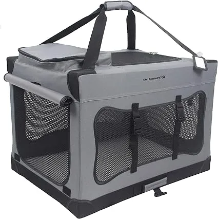 Mr. Peanut's Soft Sided Portable Pet Crate with Lightweight Aluminum Frame