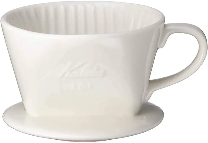 Kalita Pottery Coffee Dripper 101 Lotto For 1-2 People WHITE # 01001 Drip