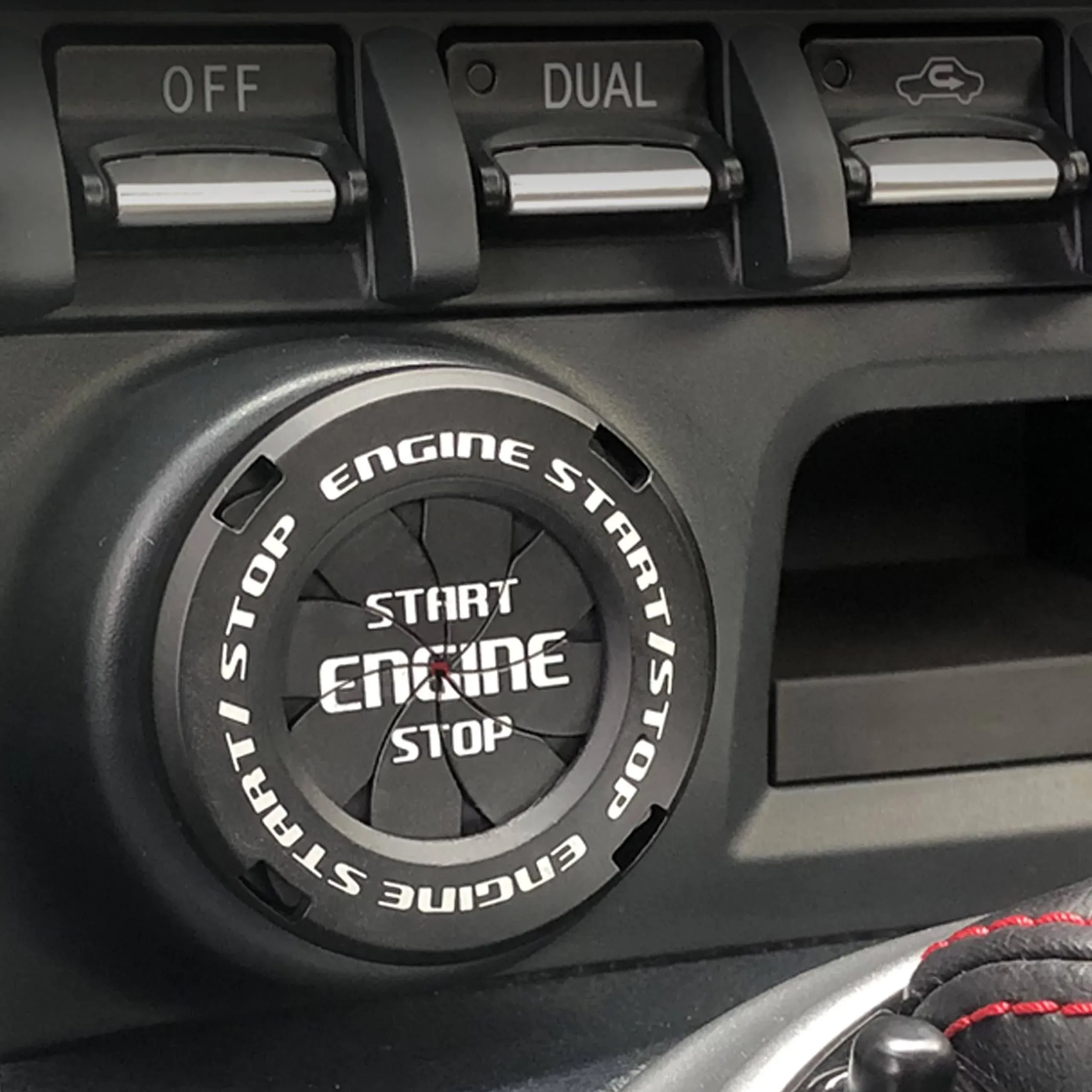 ERARISE Auto Spin Push Start Button Cover Universal Engine Start Stop Button ...