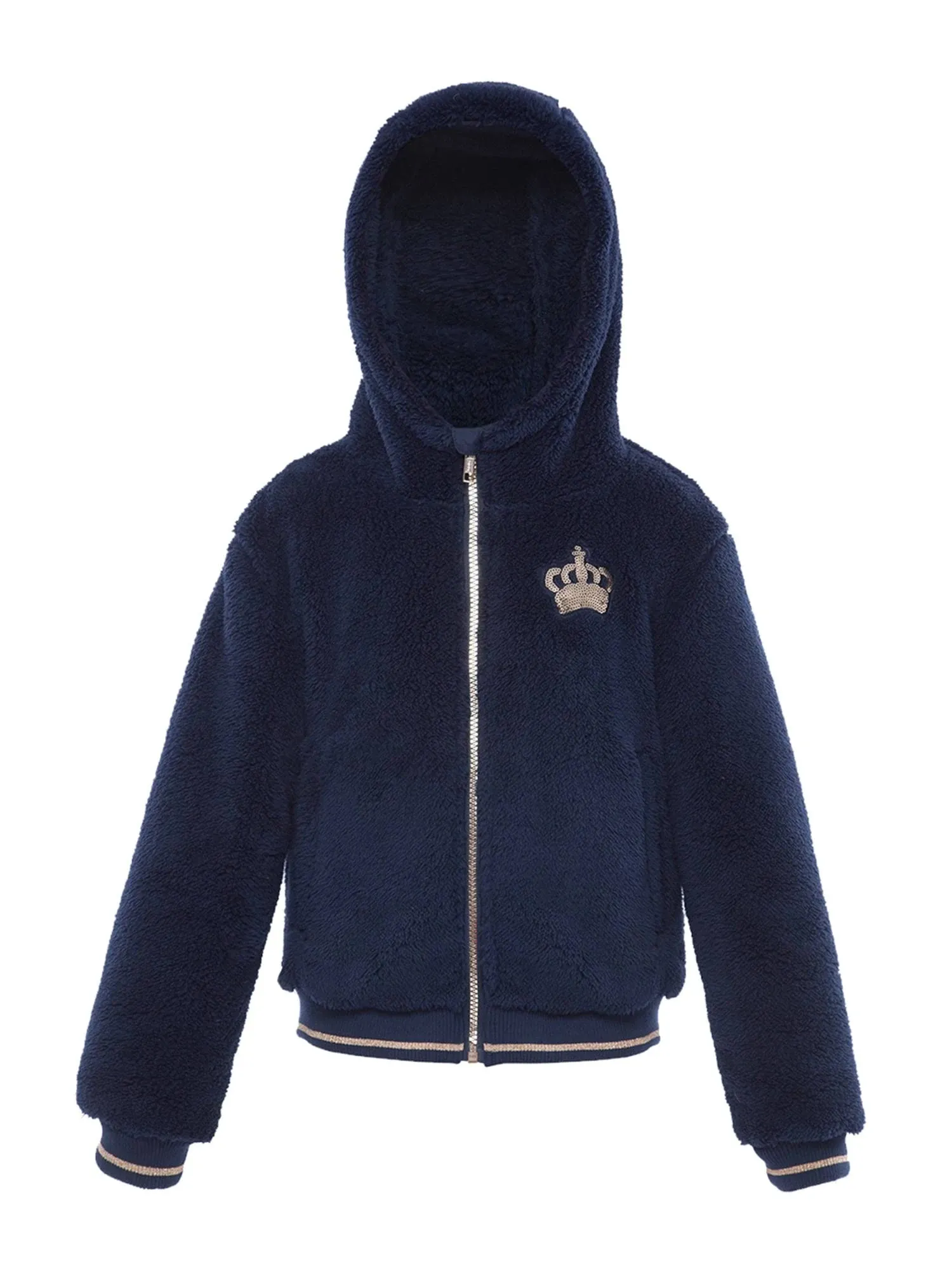 Rokka&Rolla Little and Big Girl's Sherpa Fleece Lined Jacket - Navy