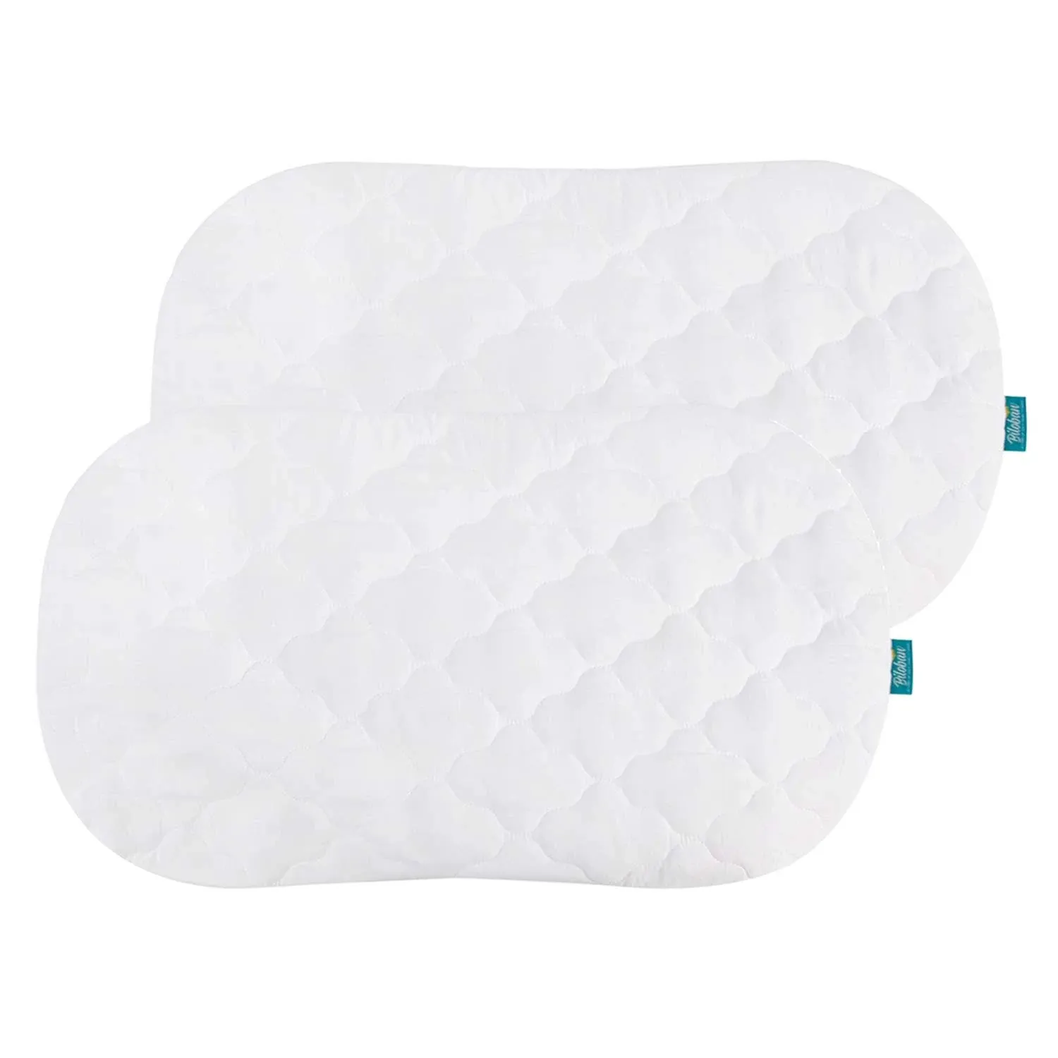 Bassinet Mattress Cover Compatible with Halo Bassinest Swivel Sleeper Bassinet Mattress Pad, 2 Pack, Microfiber, Waterproof and Soft, White