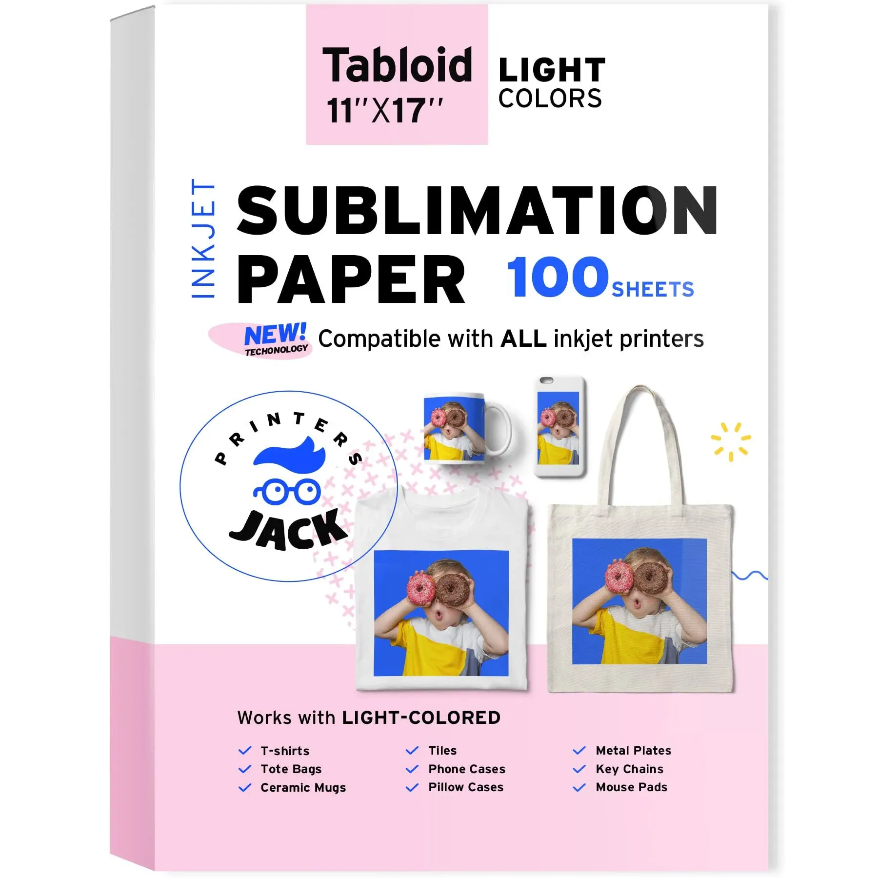 Sublimation Paper 11x17 inches 100 Sheets 120gsm Compatible with Epson, Sawgrass