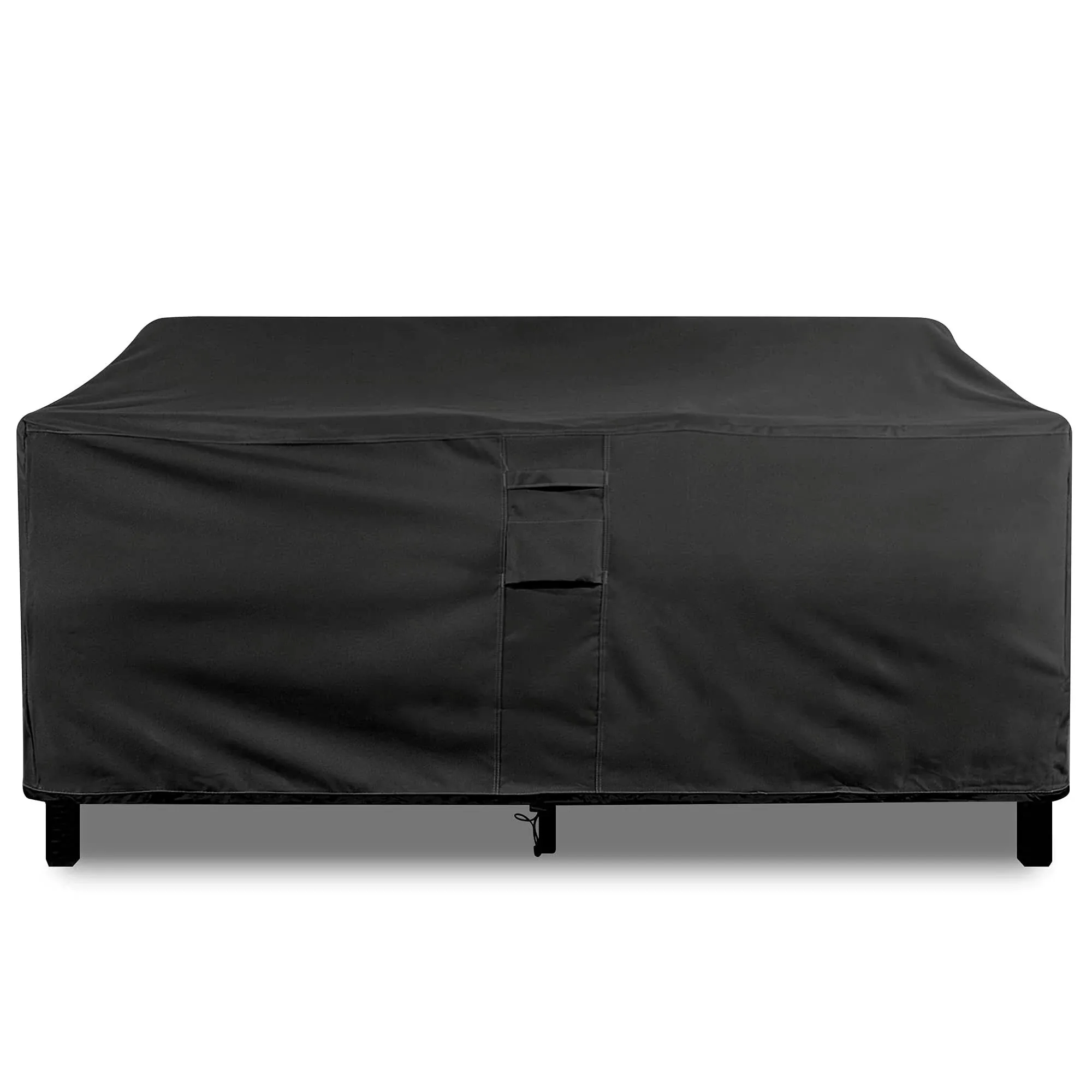 Khomo Gear Outdoor Love Seat Cover 58" L x 32.5" W x 37" D Black Polyester ...